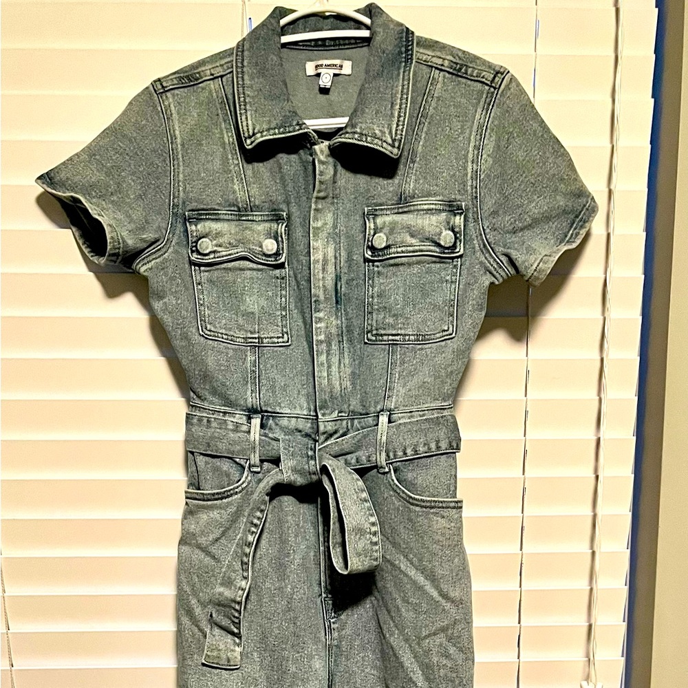 Good American Fit For Success Denim Jumpsuit